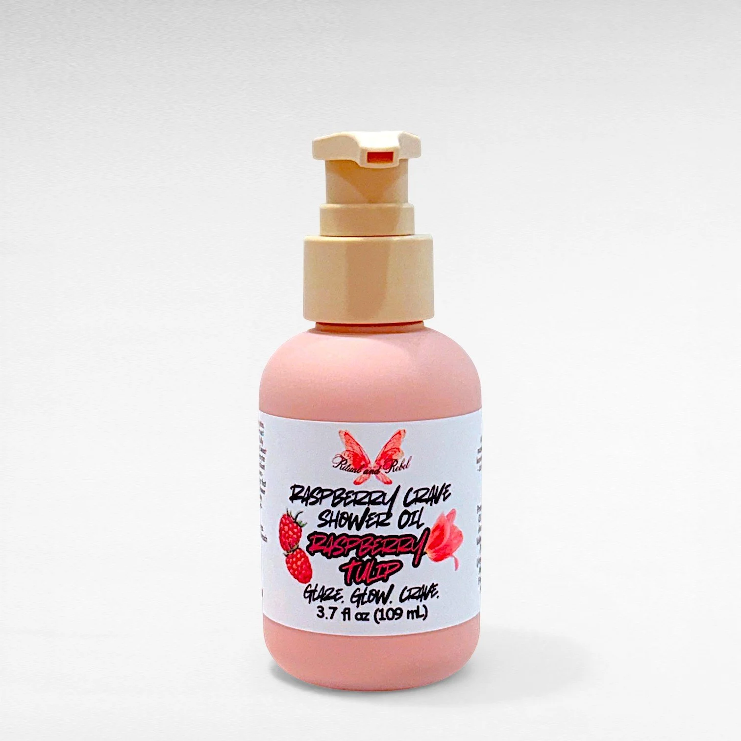 Raspberry Crave shower oil 3.7 fl oz Ritual and Rebel.jpg