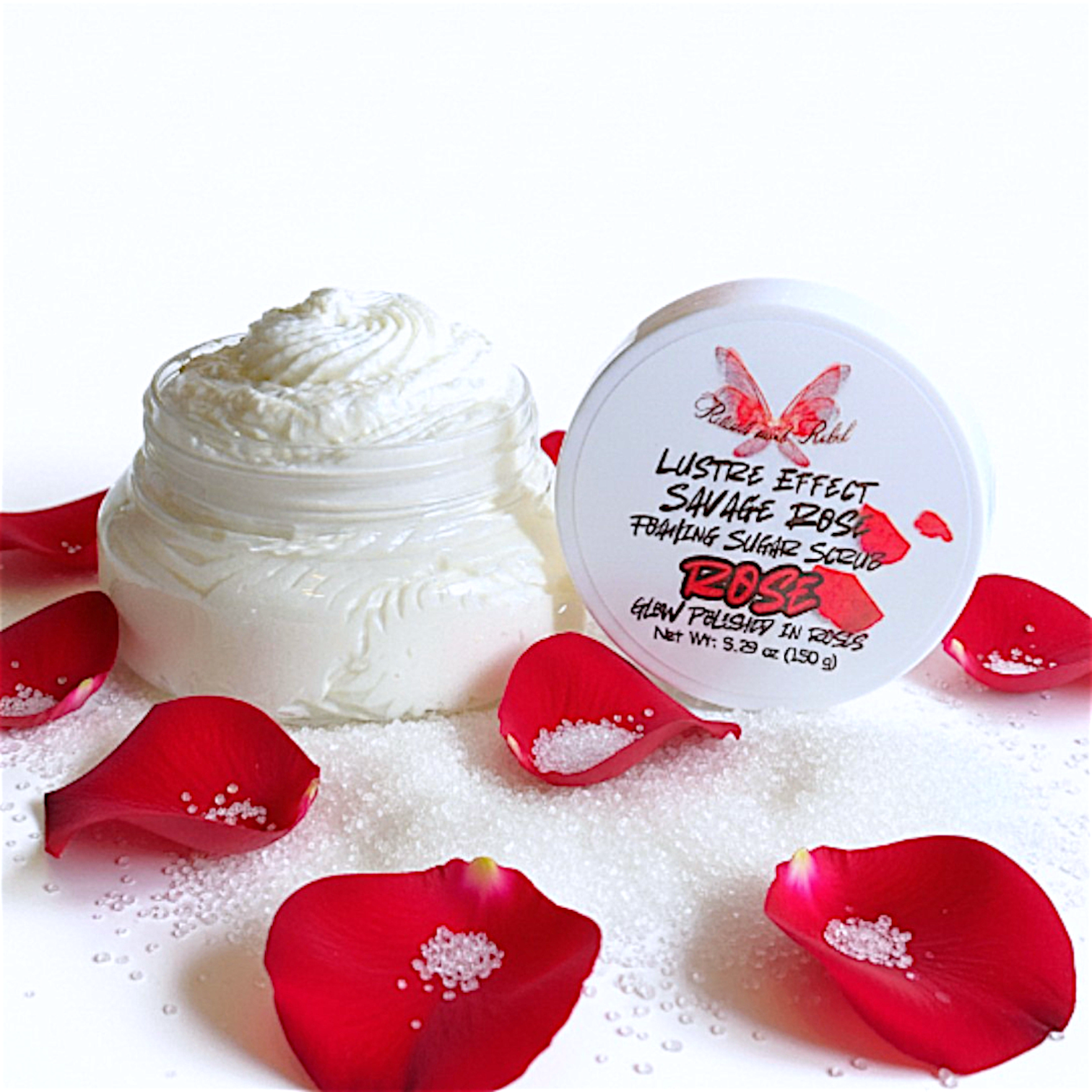 Savage Rose Foaming Sugar Scrub - Fresh Roses