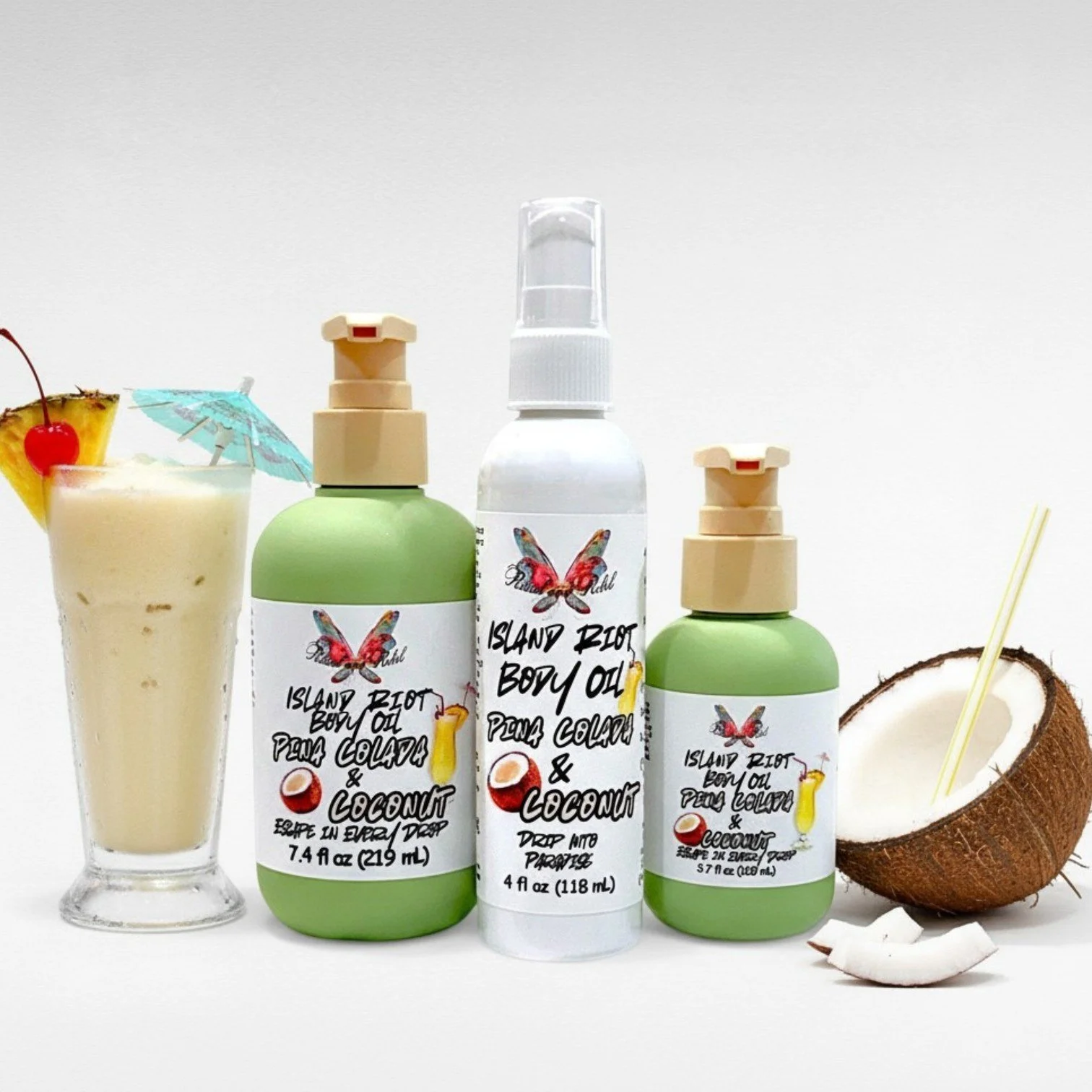 Island Riot Body Oil - Pina Colada & Coconut