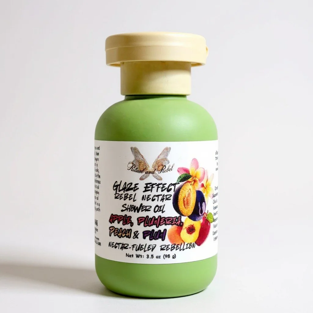 Rebel Nectar Shower Oil - Peach, Red Apple, Plumeria, Plum Nectar