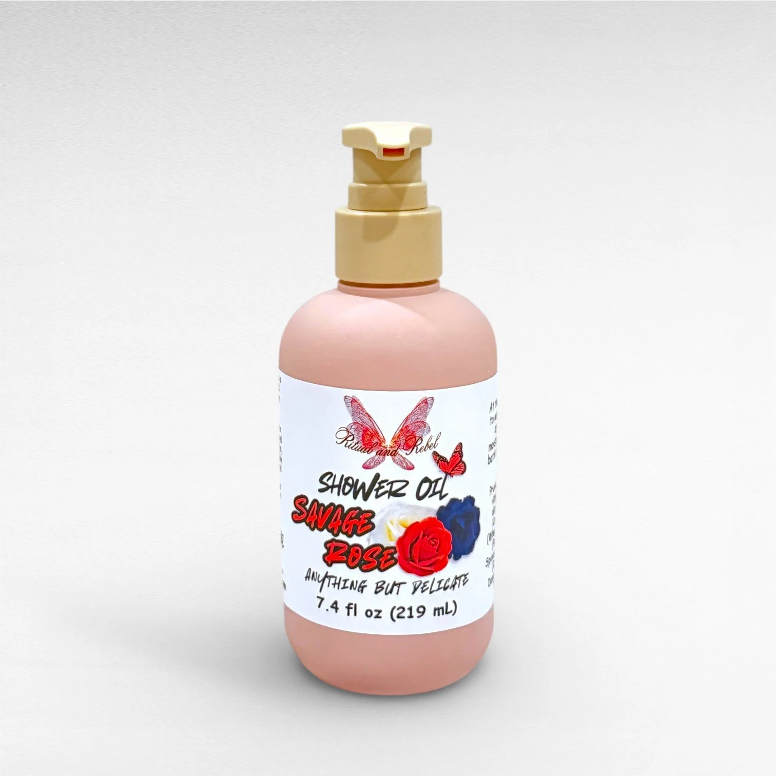 7.4 fl oz Savage Rose Shower Oil Ritual and Rebel.jpg