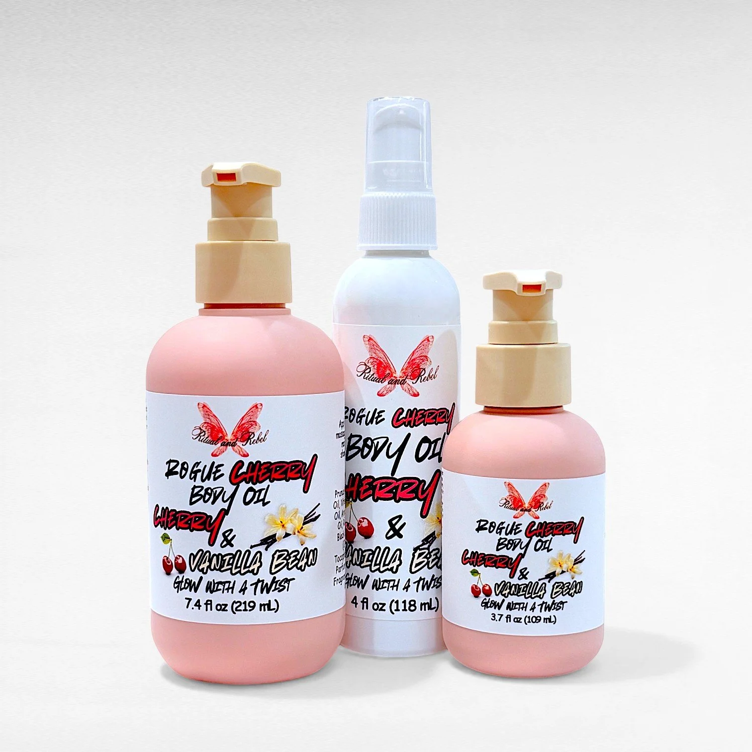 Rogue Cherry Body Oil 7.4, 4, and 3.7 fl oz Ritual and Rebel.jpg