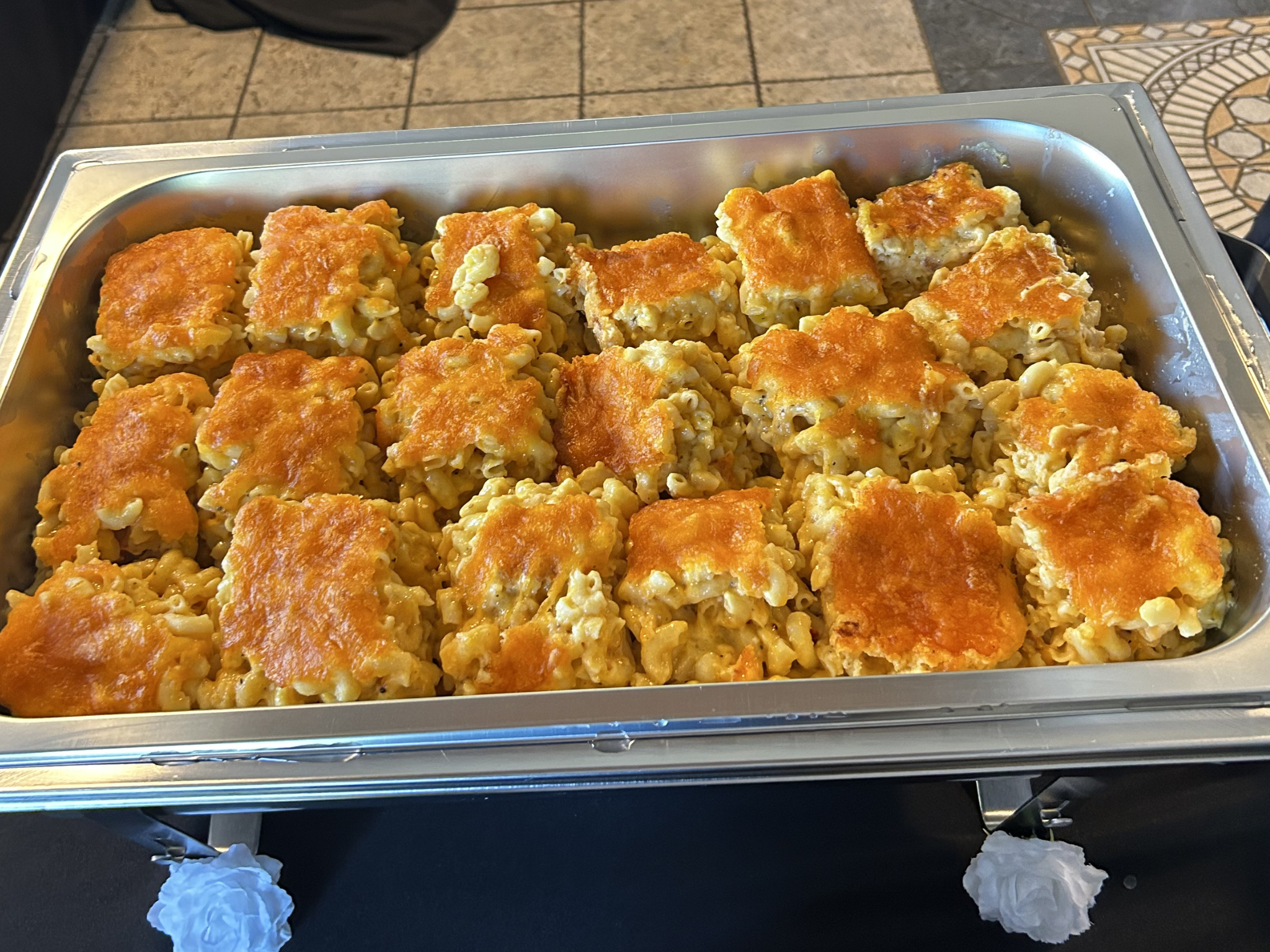 Catering tray ready for delivery and pickup