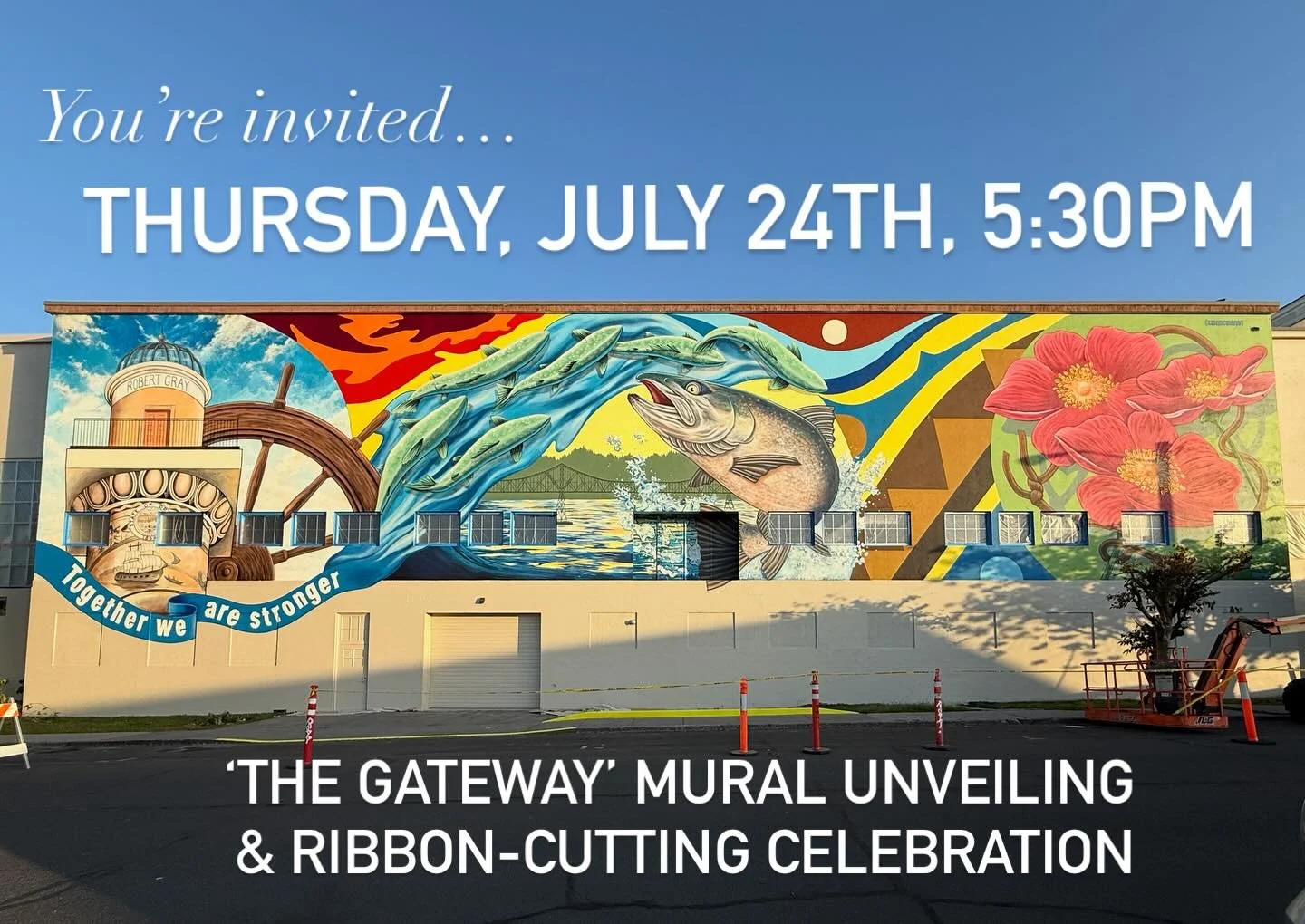 &lsquo;The Gateway&rsquo; mural is officially complete!  Join us on Thursday, July 24th, at 5:30pm for a public mural unveiling and ribbon cutting celebration!

@caseymcenenyart 
@portlandstreetartalliance 
@careoregon