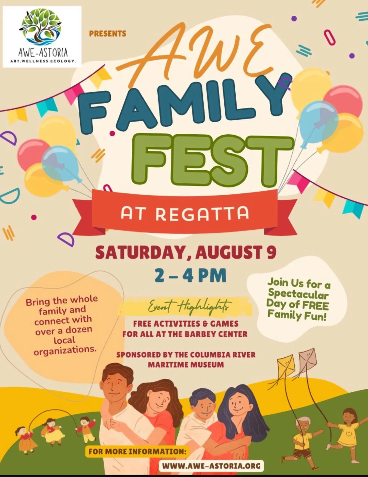 Coming up THIS Saturday, August 9th, following the @astoriaregatta Grand Land Parade! The @astoriaarmory be at the AWE Family Fest at the Barbey Maritime Center following the Grand Land Parade! Come bedazzle some skates, or just say hi and grab a sti