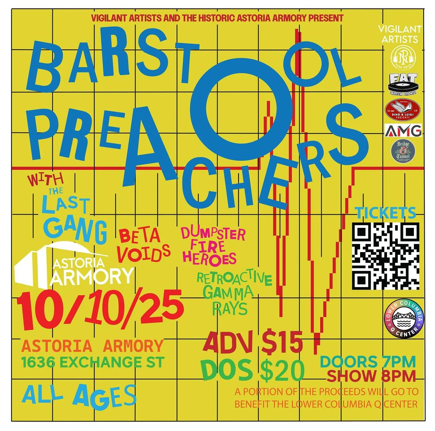 T-minus one week from tonight! Next Friday, 10/10 @thebarstoolpreachers and @thelastgangmusic will be kicking off their west coast tour at @astoriaarmory! Plus, catch three local bands&mdash; Beta Voids,  Dumpster Fire Heroes, and Retroactive Gamma R