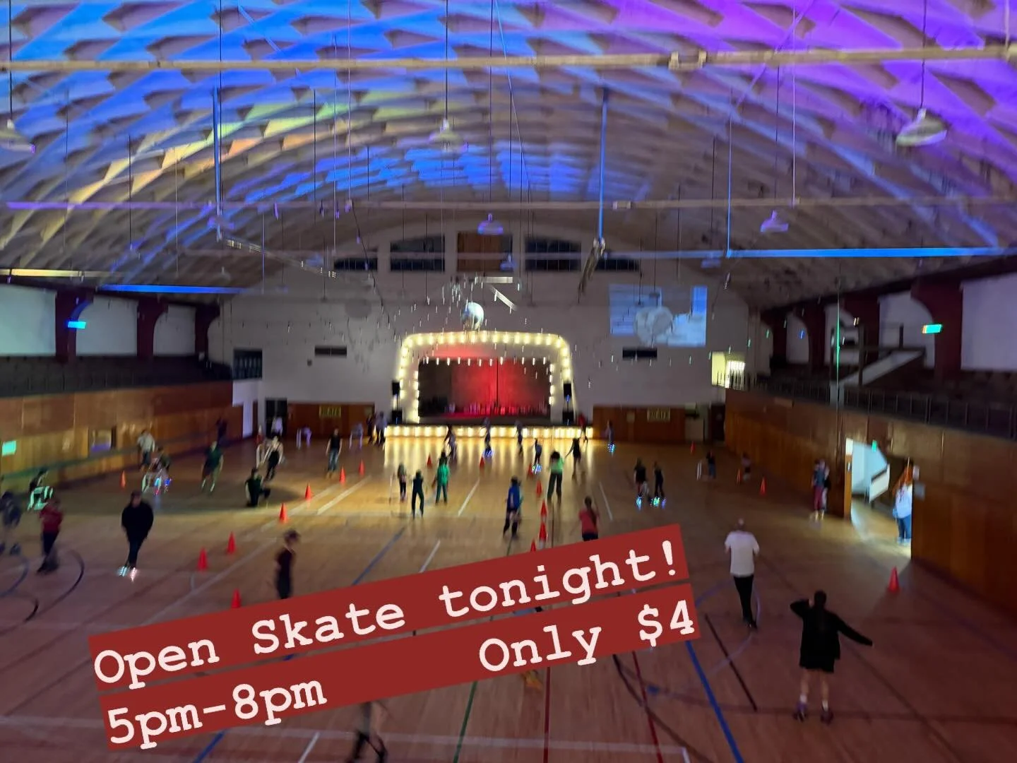 Three full hours of skate fun happening tonight @astoriaarmory. We&rsquo;ll be projecting a couple holiday classics, listening to some sweet tunes (curated by @dinkowitz), and rolling around in circles. It&rsquo;s going to be a good night. Not a skat