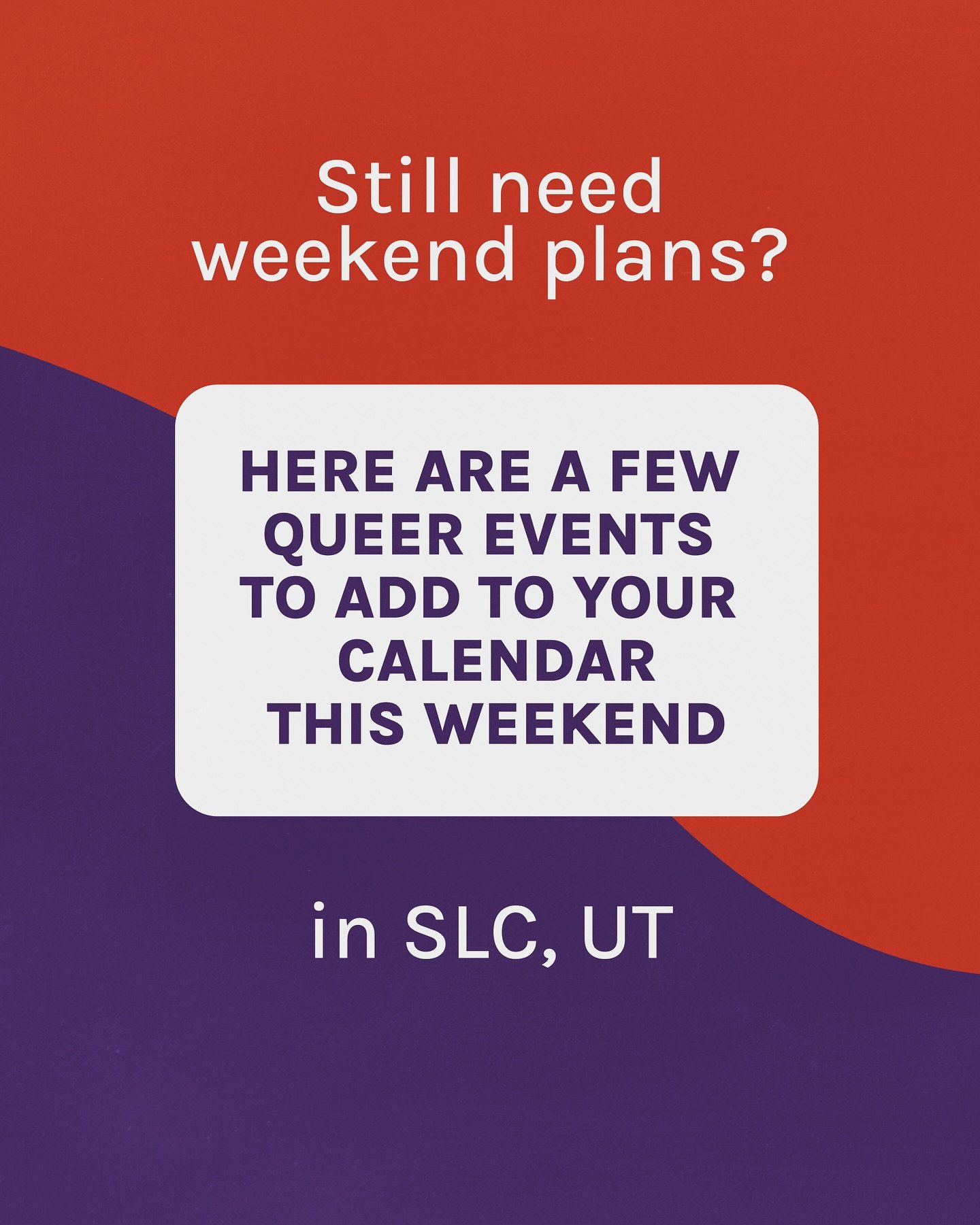 A slumber party, brunch, and smash burgers? 🤯 Sounds like a 10/10 weekend! Check out these awesome events from @kittens_slc, @encircle_slc, @girlswhosmashslc and @1974_bookstoreslc !

What events are you looking forward to this weekend? Let us know 