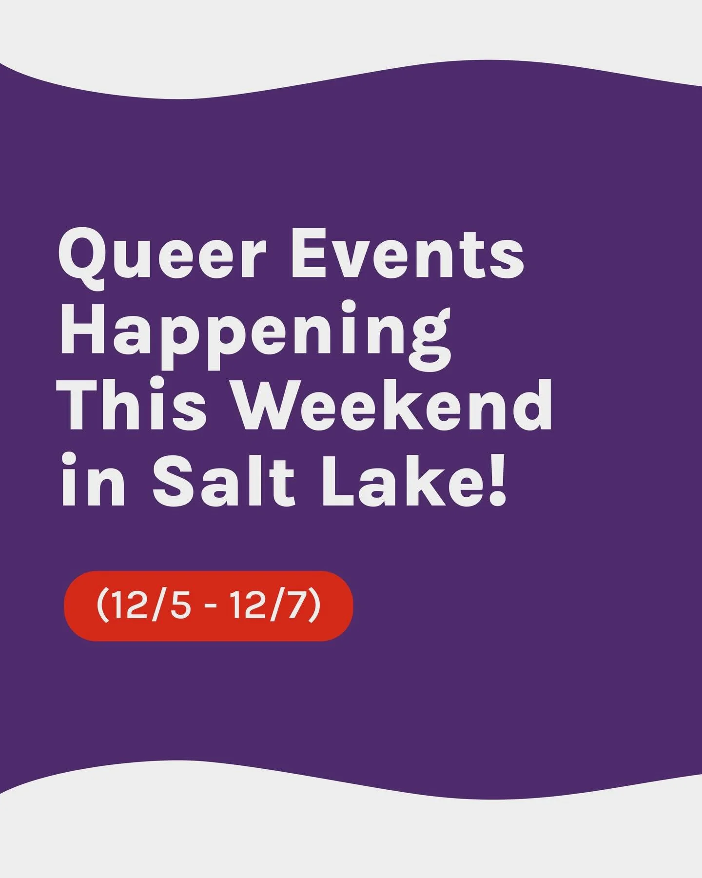 Need some weekend plans? Check out these events!

What events are you looking forward to this weekend? Let us know in the comments! ⬇️

#outandabout #outandaboutslc #slc #lgbtq #lgbtqslc
