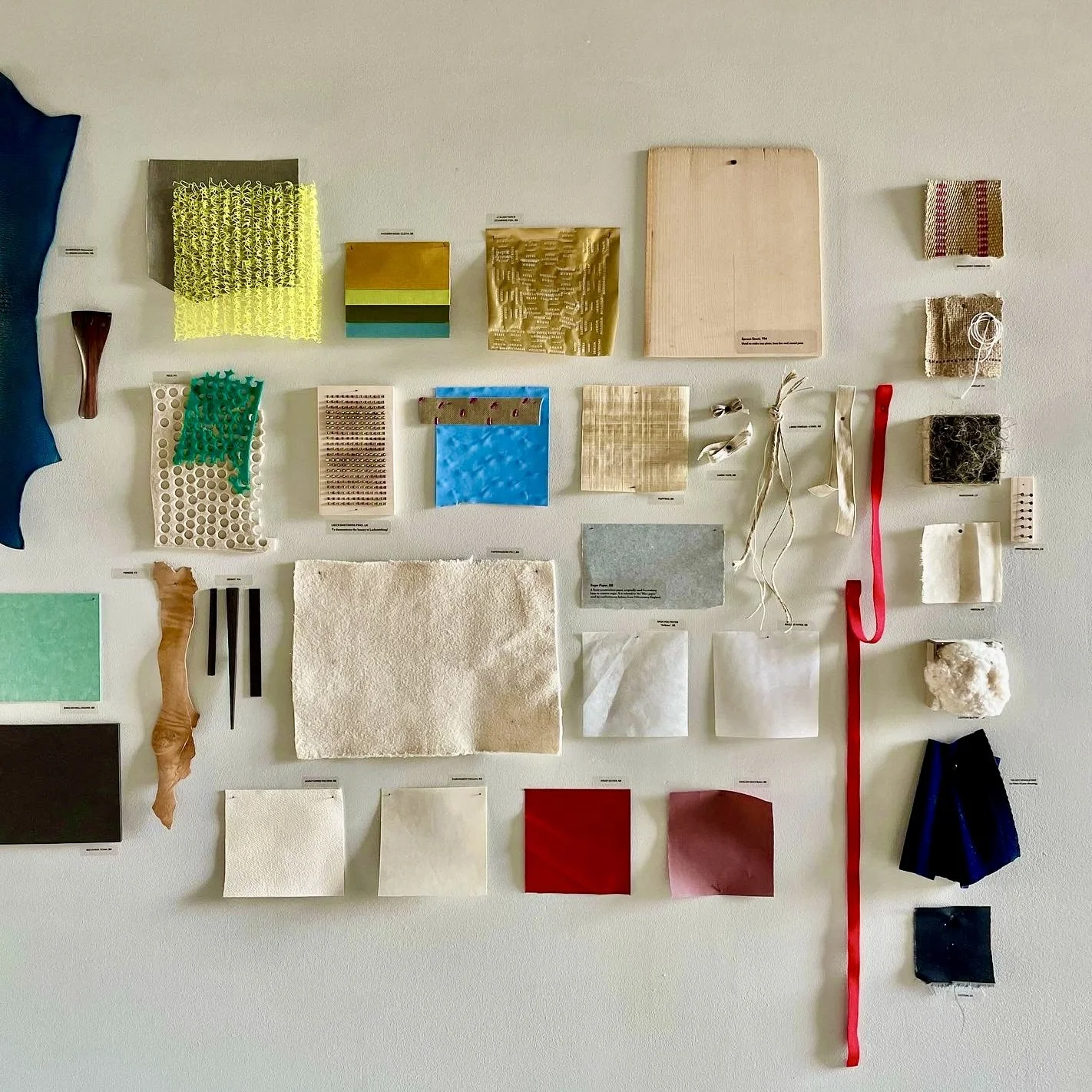 Curatorial for exhibition on materials.