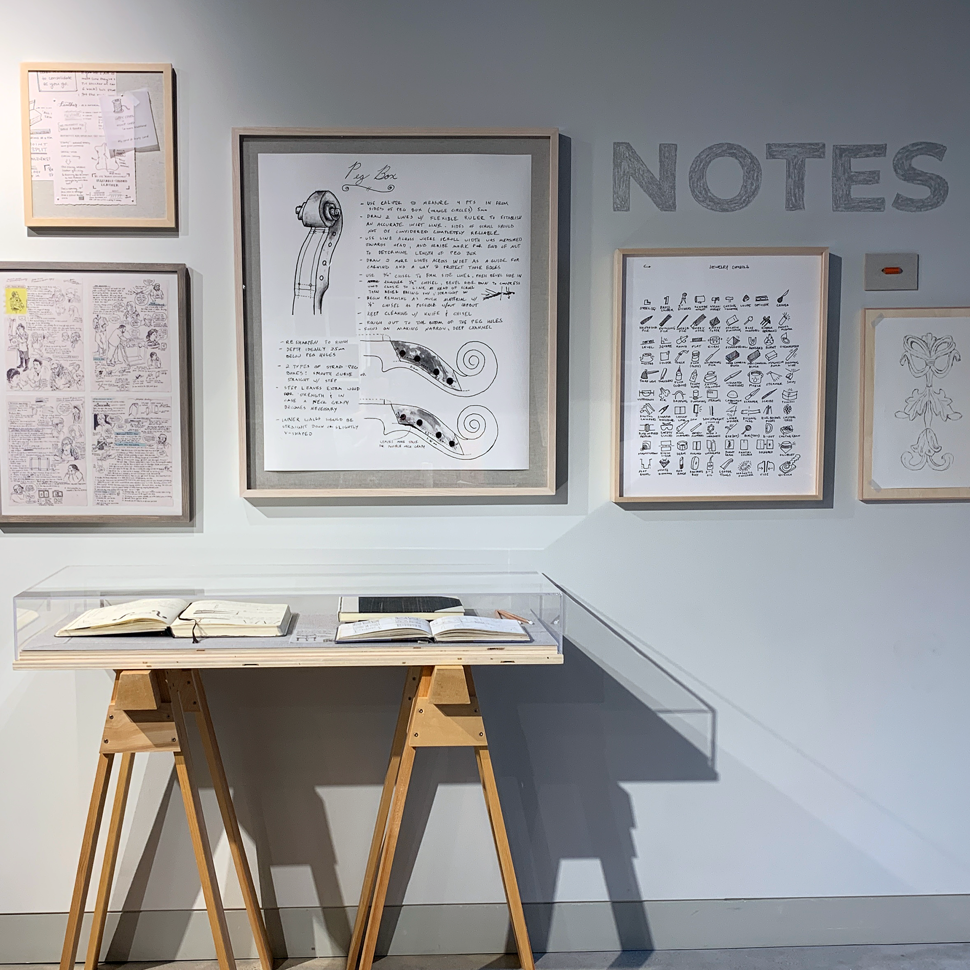 Curatorial for exhibition on sketch.