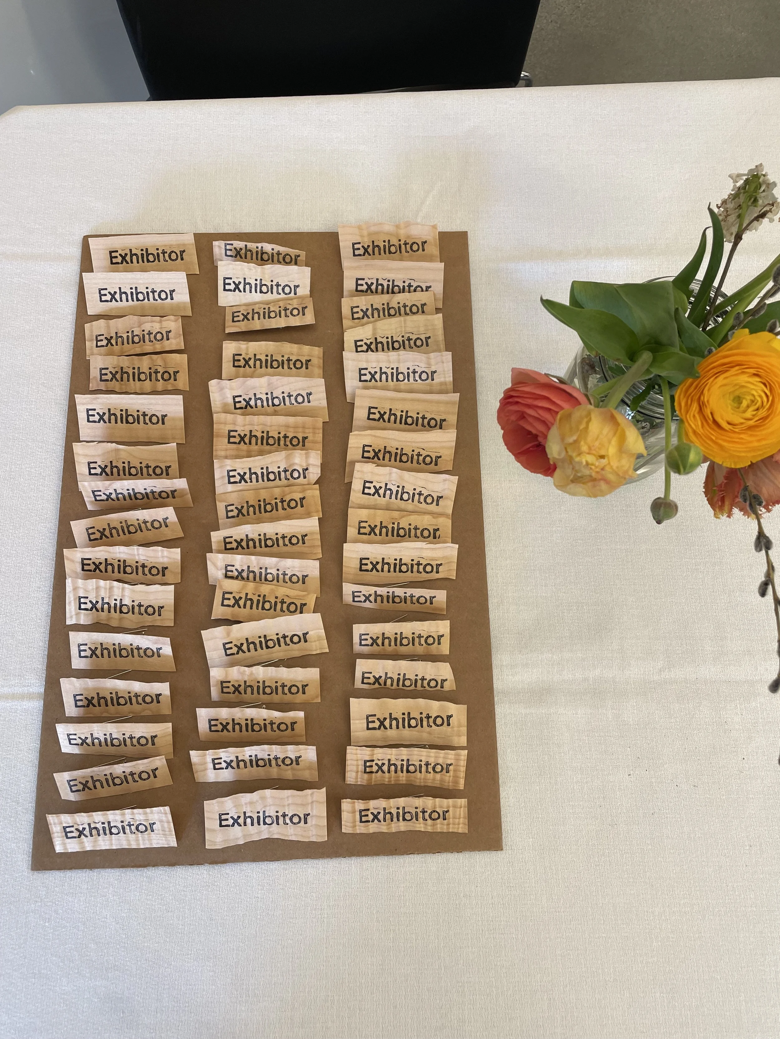 veneer exhibition tags