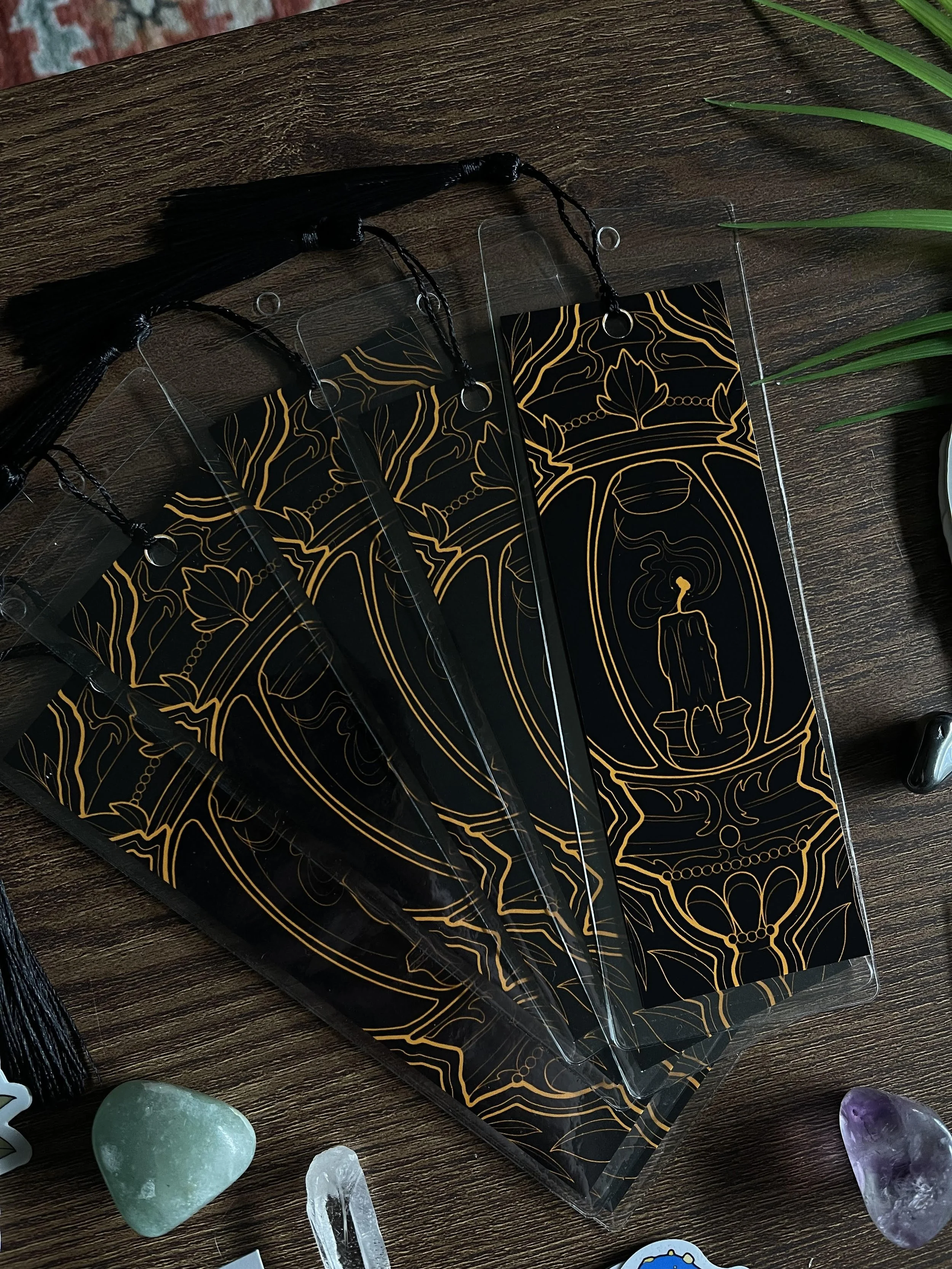 $3 - 2" x 6" bookmark on glossy paper stock. Front design pictured, back design next image