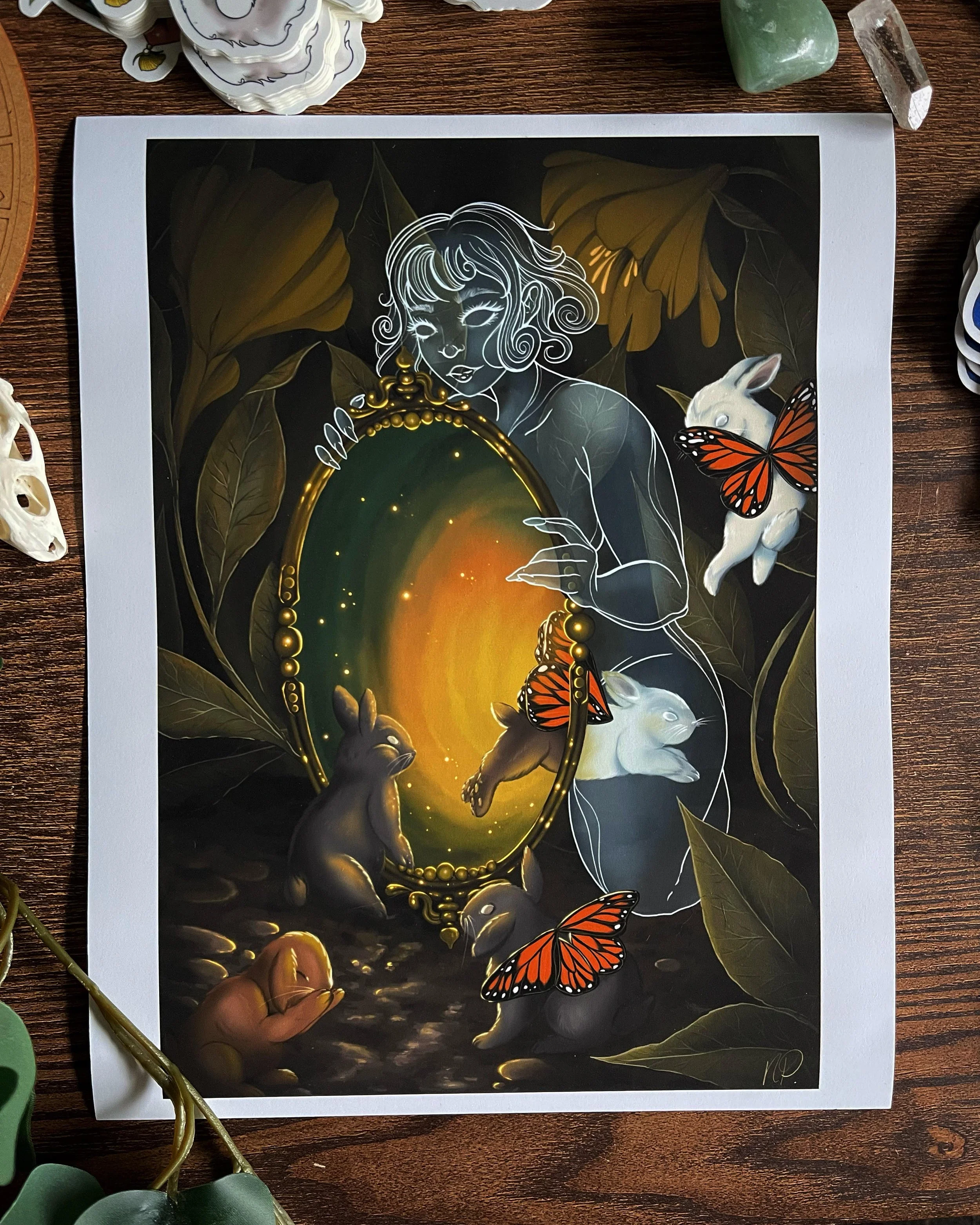 $30 - One Day I Floated Away 8" x 11.56" print on matte watercolour