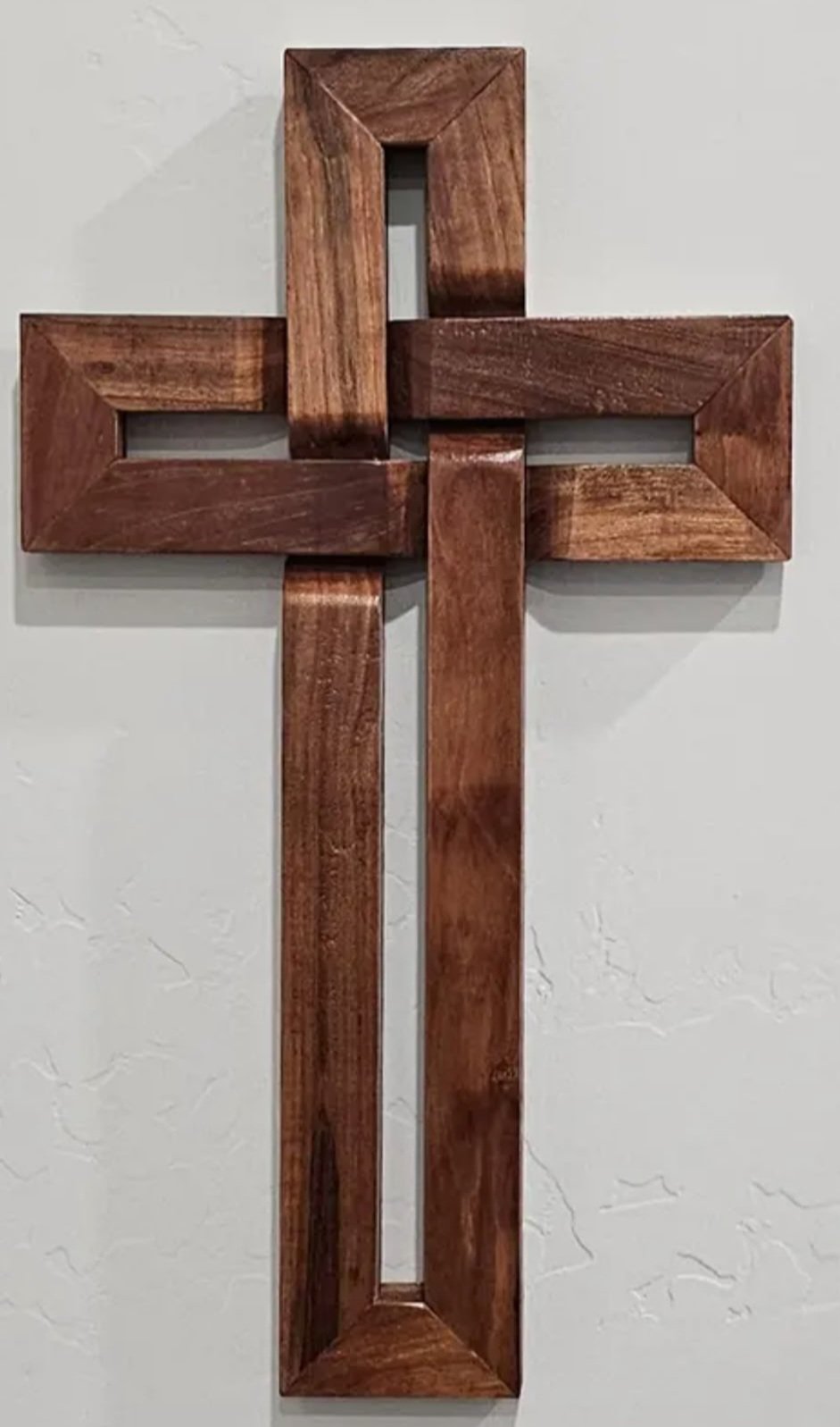 Handcrafted Geometric Wood Cross