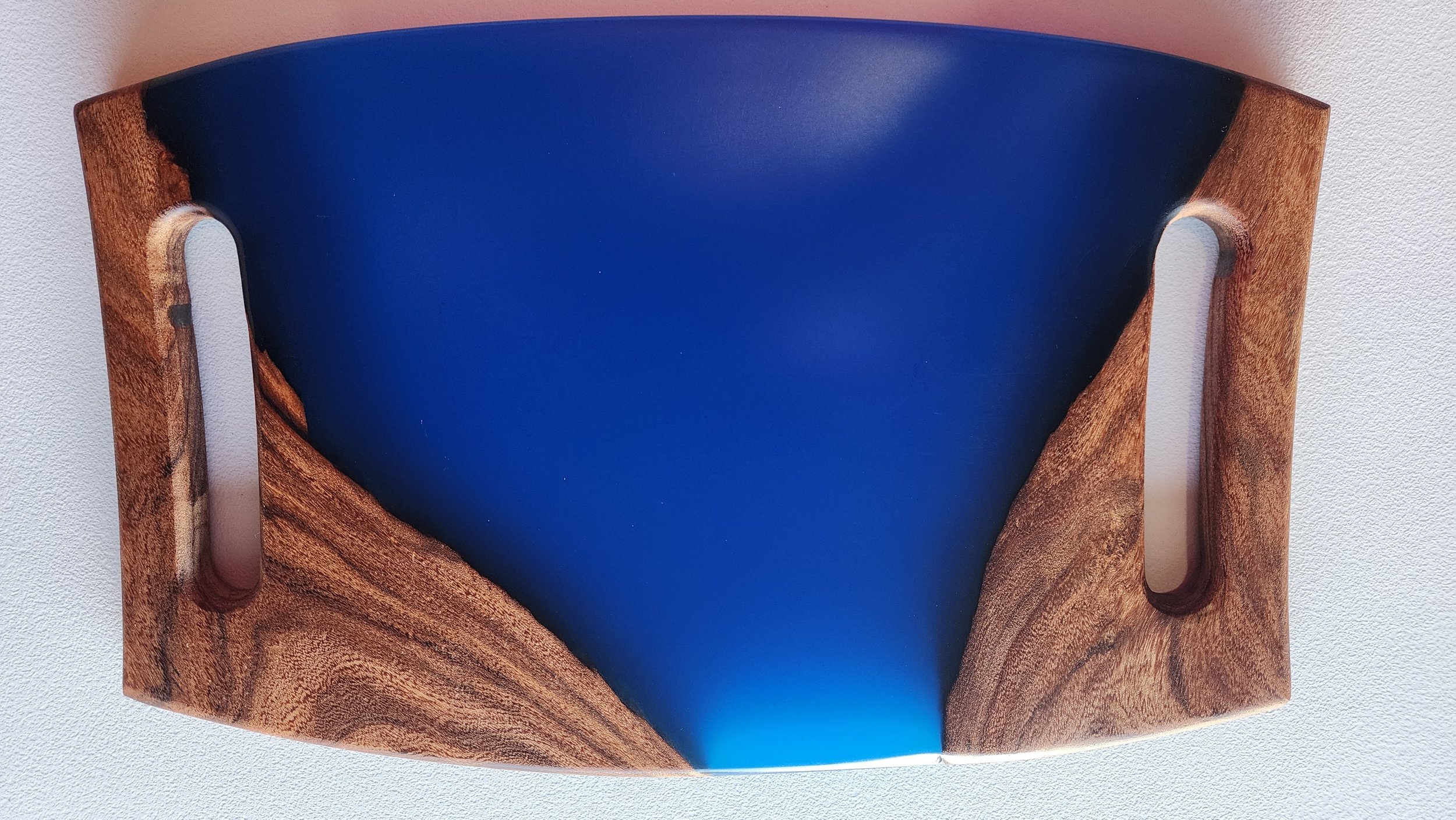 Handcrafted Resin and Wood Serving Tray
