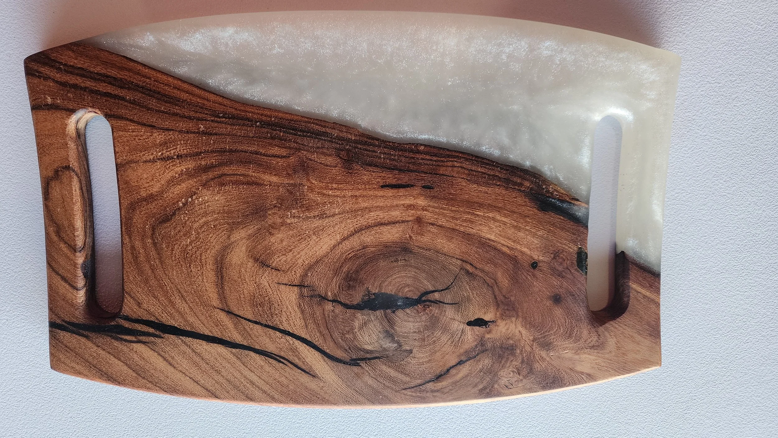 Handcrafted Wood and Resin Cutting Board