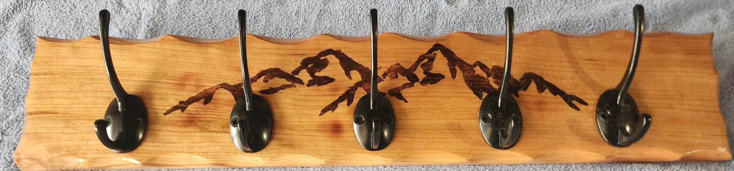 Rustic Mountain Wall-Mounted Coat Rack