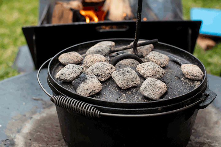 Dutch Oven Ribs Using Charcoal Briquettes