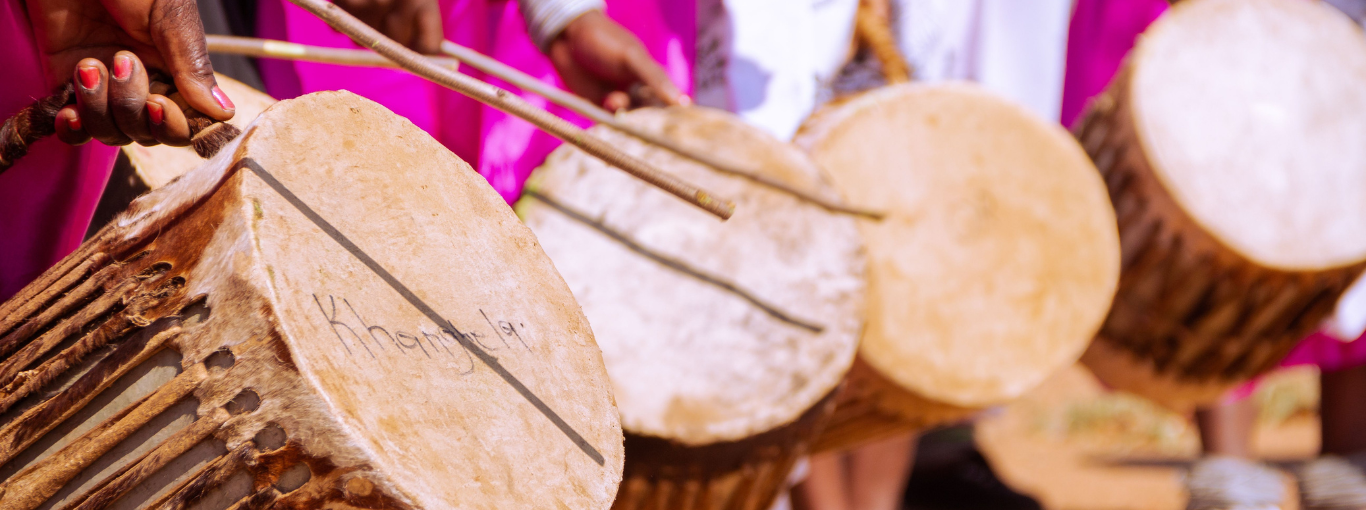 Traditional drumming experience in South Africa celebrating local culture