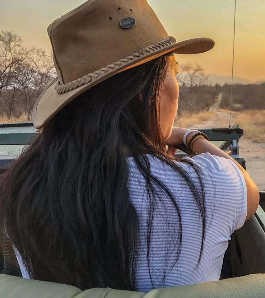 Traveller on safari in South Africa