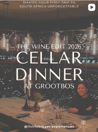 An intimate cellar dining experience featuring fine cuisine, wine, and unforgettable moments at Grootbos.
