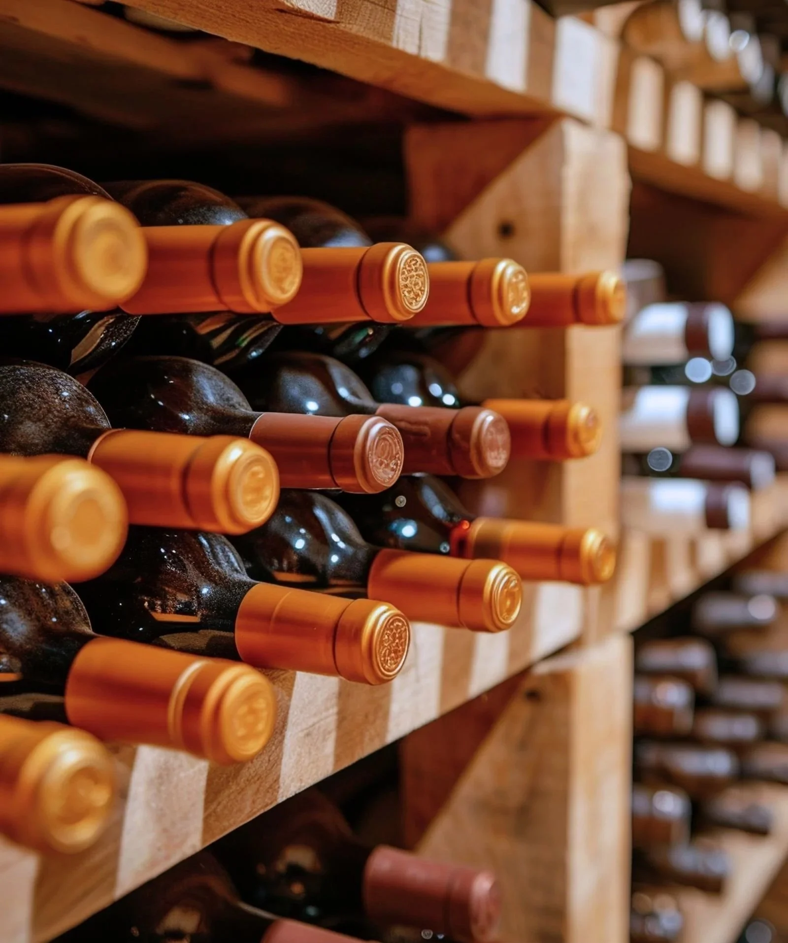 South African wine bottles in a cellar representing the wine experiences included in The Wine Edit journey
