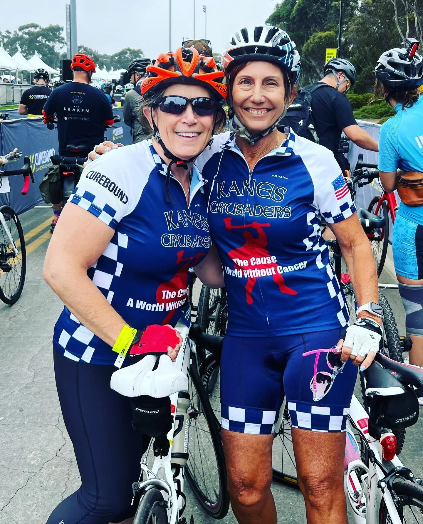 The Quilt Queens leave their longarm quilting and hit the road to raise funds for cancer research. Check out Curebound Cancer Challenge on curbound.org Jill &amp; Nancy (team Kanes Crusaders) road 25 miles! The hills were HARD but not as hard as the 
