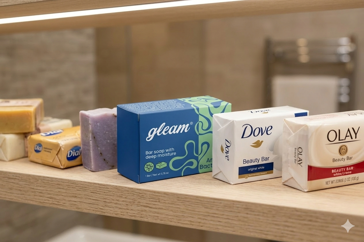 Gleam Soap Packaging
