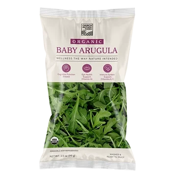 Church Brothers Farms 3.5oz Organic Baby Arugula Bag