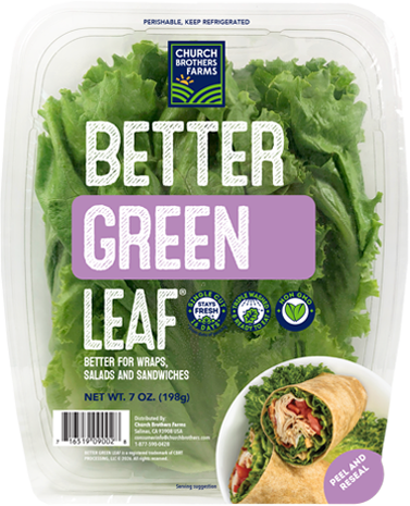 Church Brothers Farms 7oz Green Leaf Packaging