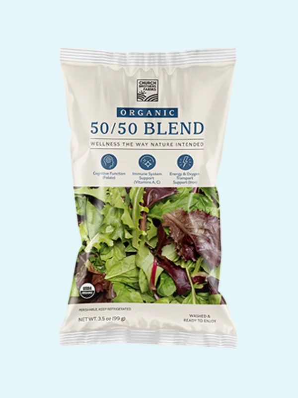 Church Brothers 50/50 Organic Blend package.