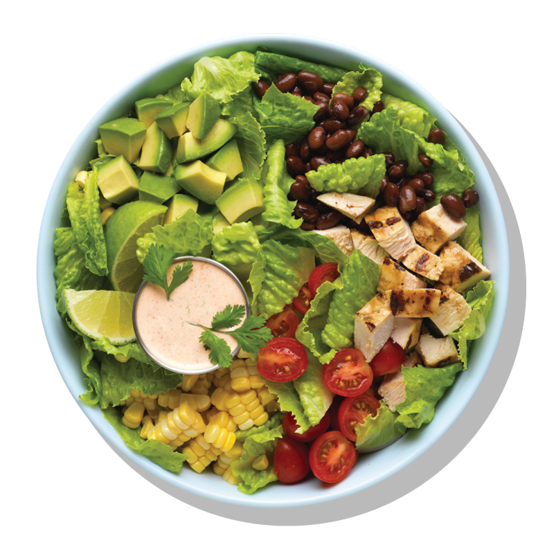Plated salad.