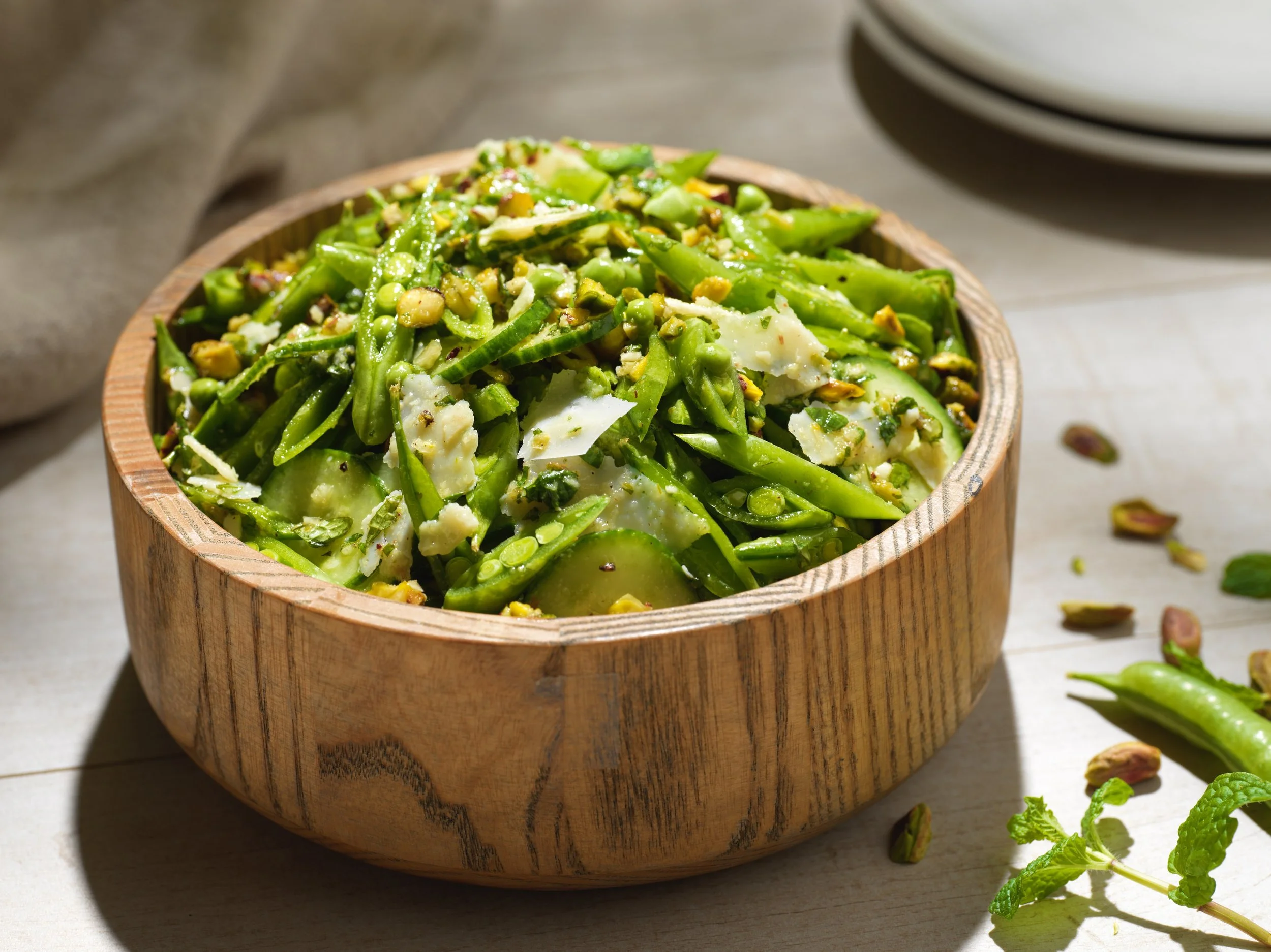 Lemon Dijon Sugar Snap Pea Salad in