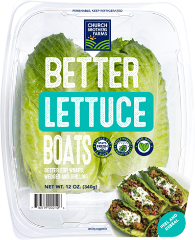 Church Brothers Farms 12oz Lettuce BoatsPackaging