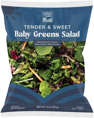 Church Brothers Farms 6oz Baby Greens Salad Bag