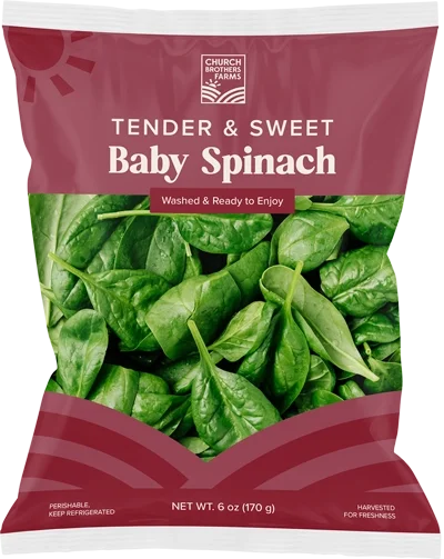 Church Brothers Farms 6oz Baby Spinach Bag