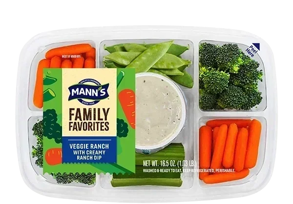 Mann's Family Favorites Jumbo Vegetable Tray with Ranch Dip