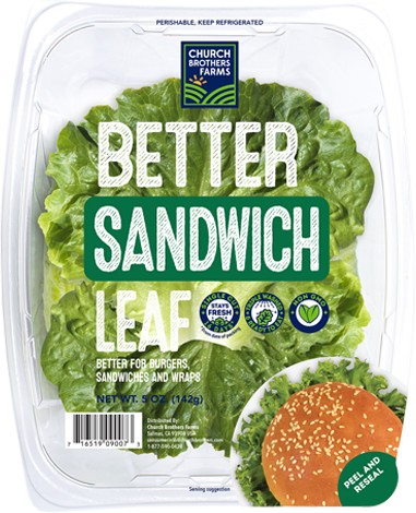 Church Brothers Farms 7oz Sandwich Leaf Packaging