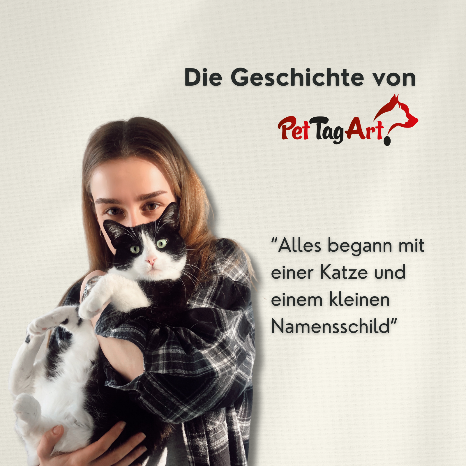 Alles begann mit einer Katze und einem kleinen Namensschild