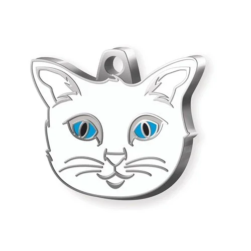 Anhänger in Silber, Edelstahl, graviert, klapperfrei für Katzen.