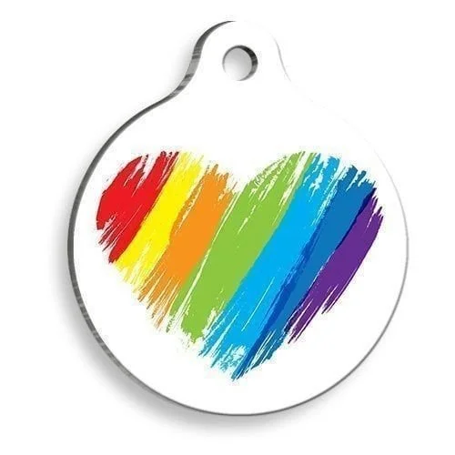 QR Code Anhänger Regenbogenherz