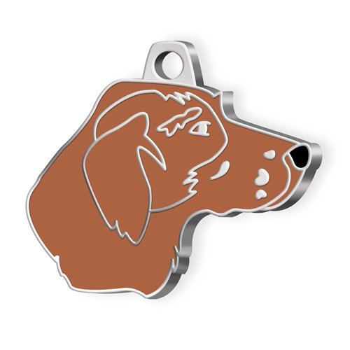 Pet Tag Art Terrier Hundemarke mit Gravur aus Edelstahl braun silber