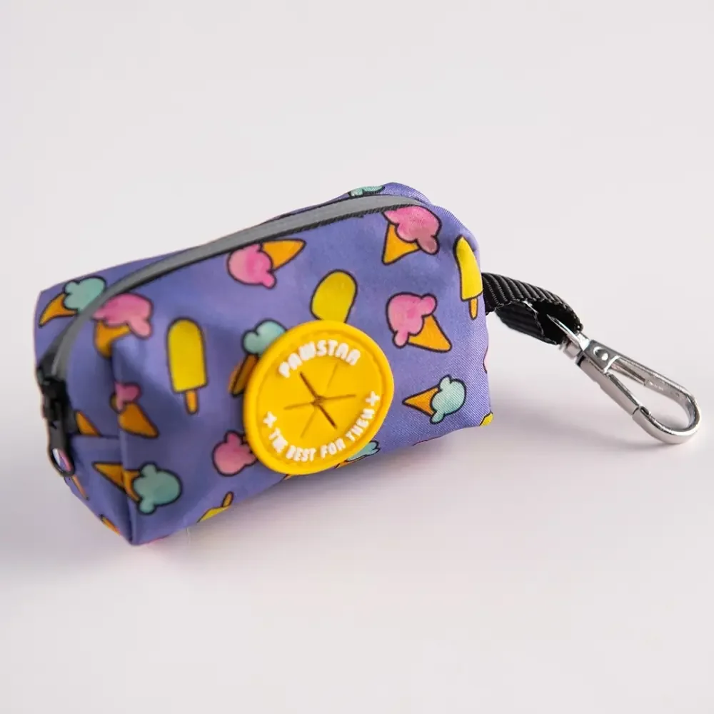 Hundekotbeutelspender Eis, Kotbeutelhalter mit Clip