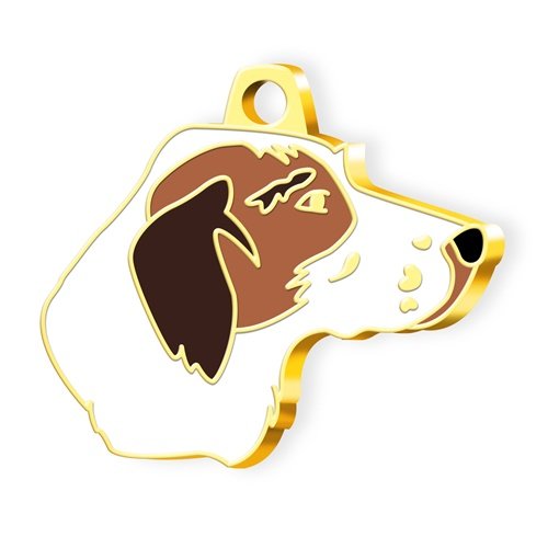 Pet Tag Art Terrier Hundemarke mit Gravur aus Edelstahl weiss silber
