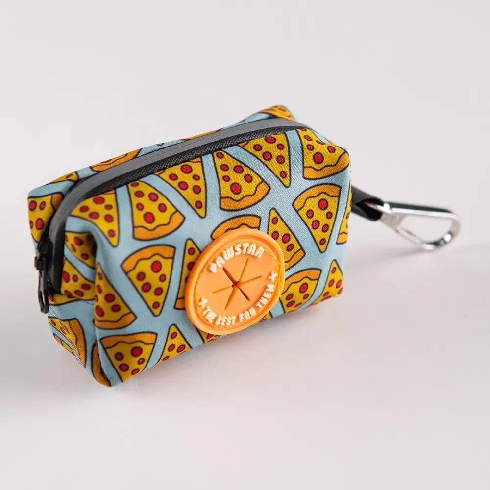Hundekotbeutel Spender Pizza, Gassitasche mit Karabiner