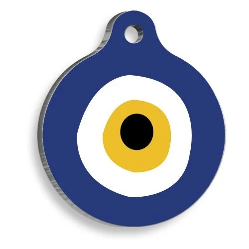 QR Code Anhänger Evil Eye Gelb