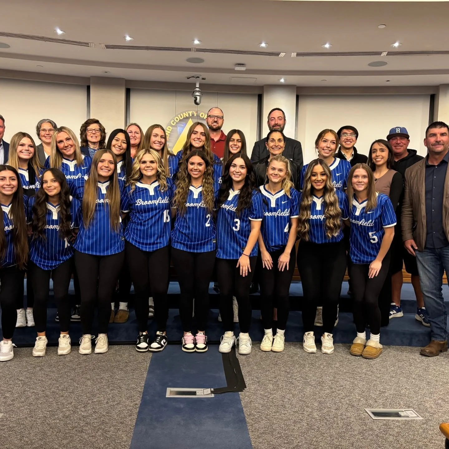 There was a lot to celebrate in Broomfield!
Congratulations to the Broomfield High School and Holy Family High School Softball Teams on their respective state championships! We recognizes Ms. Colorado Senior America. We declared November 16-22 Hunger