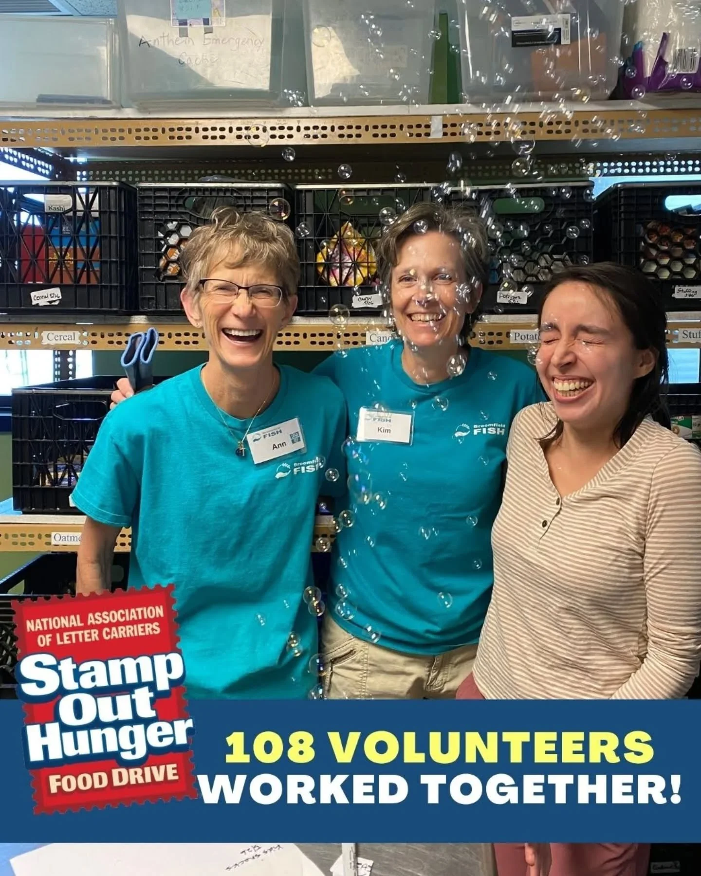 What a joy to volunteer at @broomfieldfish during their Stamp Out Hunger Food Drive! I feel so inspired to be a part of a community that shows up and supports their neighbors.