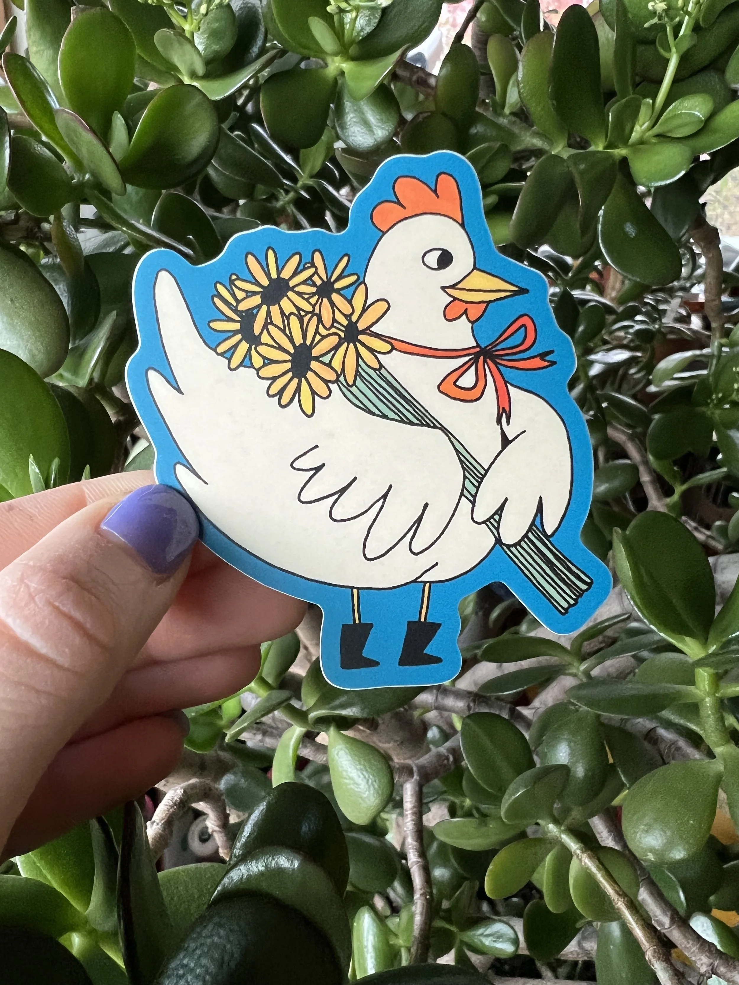Sunflower Chicken Sticker